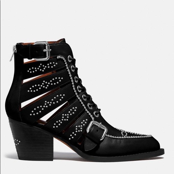 Coach Studded Paisley Boots - Picture 7 of 12